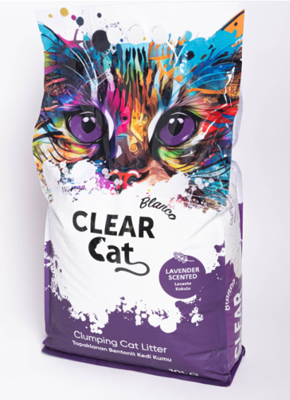 ClearCat Blanco Lavender Cat Litter 10L – Low Dust, Fast Clumping & Odour Control