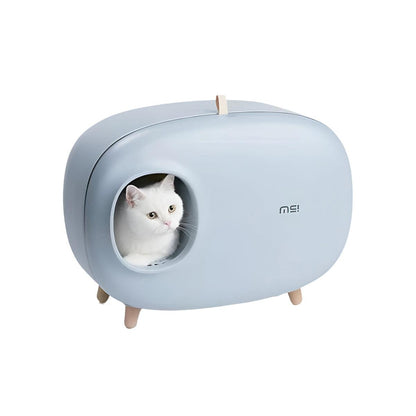 Cat Litter Box Semi-closed Cat Supplies Cat Toilet Drawer Large Cat Litter Box - Green