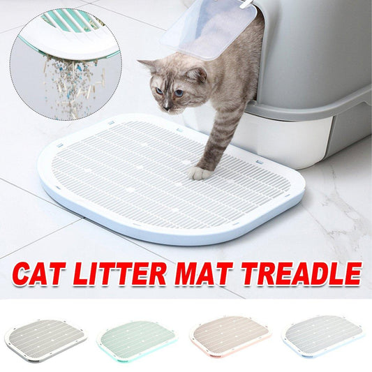 Anti Spill Cat Litter Mat Double Layer Pet Toilet Mat for Litter Box - Green