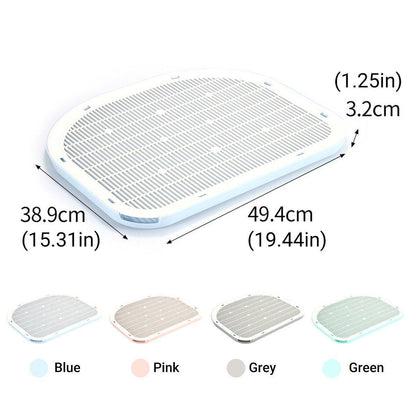 Anti Spill Cat Litter Mat Double Layer Pet Toilet Mat for Litter Box - Grey