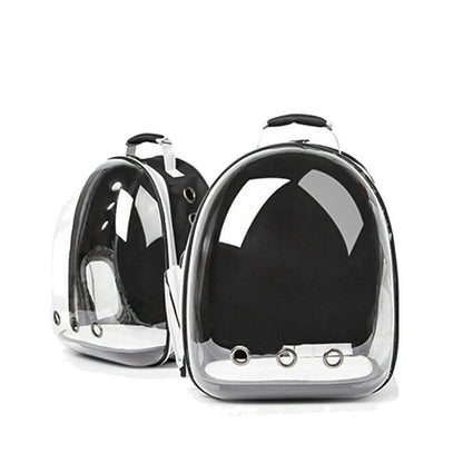 Pet Outdoor Carrier Backpack Cat Dog Puppy Travel Space Capsule Shoulder Bag - Black