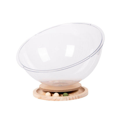 Four Seasons Acrylic Space Capsule Cat Bed Semi-closed Cool Nest Turntable Toy - XL