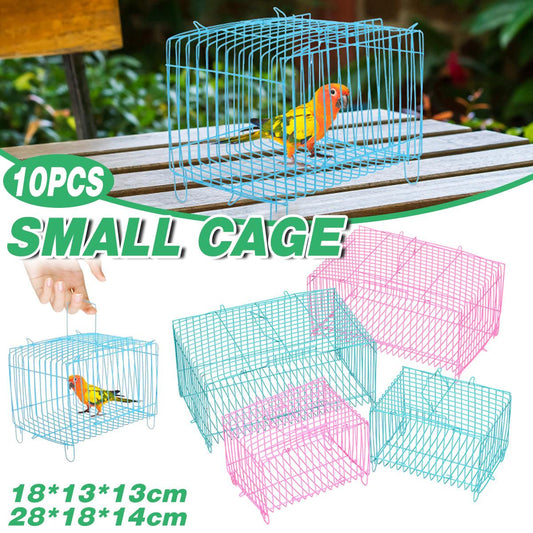 Small Bird Transport Collapsible Cage Travel Pet Carrier Portable Folding Cage - L