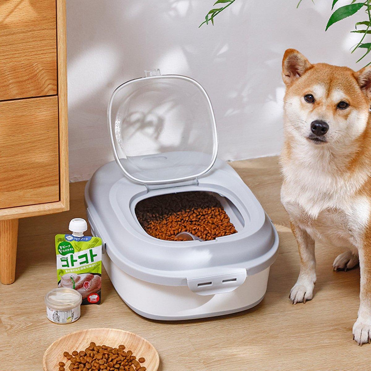 Large Capacity Pet Food Storage Box Foldable Design with Seal Lid - Green