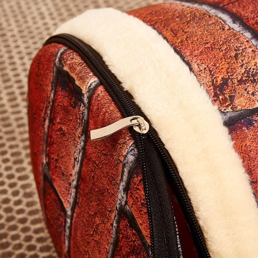 L Size Pet House Kennel Soft Igloo Beds Cave Cat Puppy Bed Warm Cushion Fold - Brown Dots