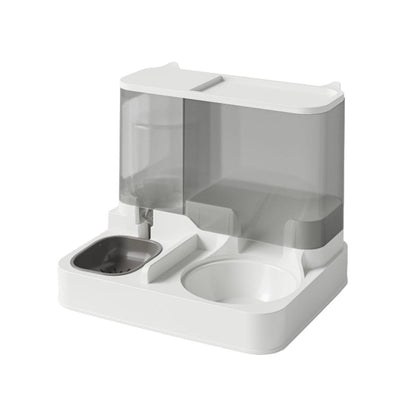 Automatic Cat Feeder Water Dispenser All in One Plastic Bowl for Cats and Dogs - Blue