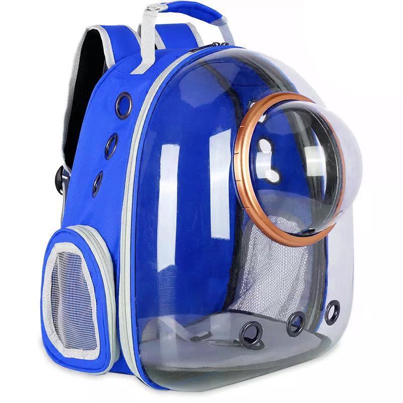 Travel Space Capsule Dog Cat Bag Breathable Outdoor Pet Backpack Carrier - Grey
