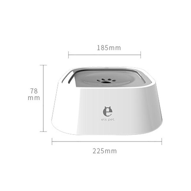 1.5L Pet Water Bowl No-Spill Design Slow Drinking Feeder with Non-Slip Base - Blue