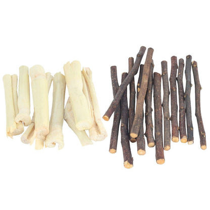 Natural Rabbit Molar Snacks Hamster Branches Sweet Bamboo Grinding Teeth Wood - White