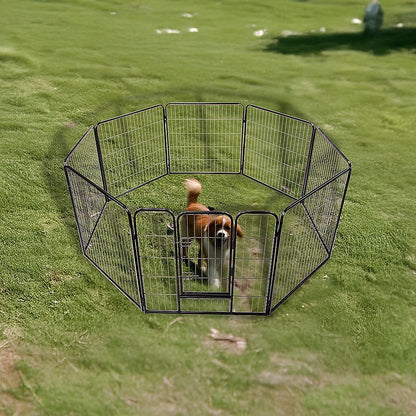 8 Panel Heavy Duty Pet Dog Playpen Puppy Exercise Fence Enclosure Cage