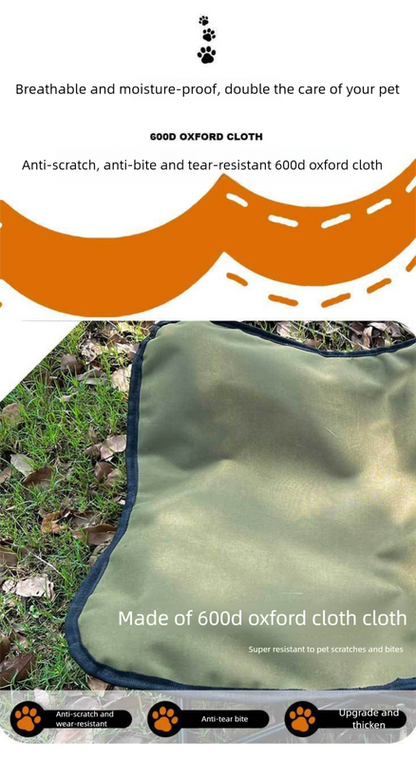 Black Elevated Comfort Pet Bed - Portable & Foldable Dog Cat Cot - Durable 600D Oxford Fabric, Washable Cover, All Seasons