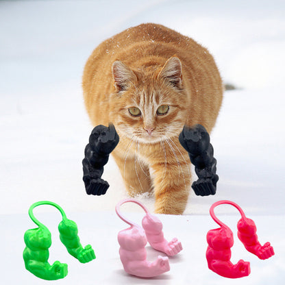 2pc Hilarious Muscle Arm Pet Costume Prop - Funny Novelty Arms for Cats & Small Dogs(green)