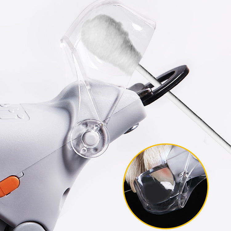 Illuminated Pet Nail Clippers with 5x Magnifier & LED Light - Professional Safety Claw Trimmer for Dogs & Cats - Non-Slip ABS Handle with Nail Catcher - Grey