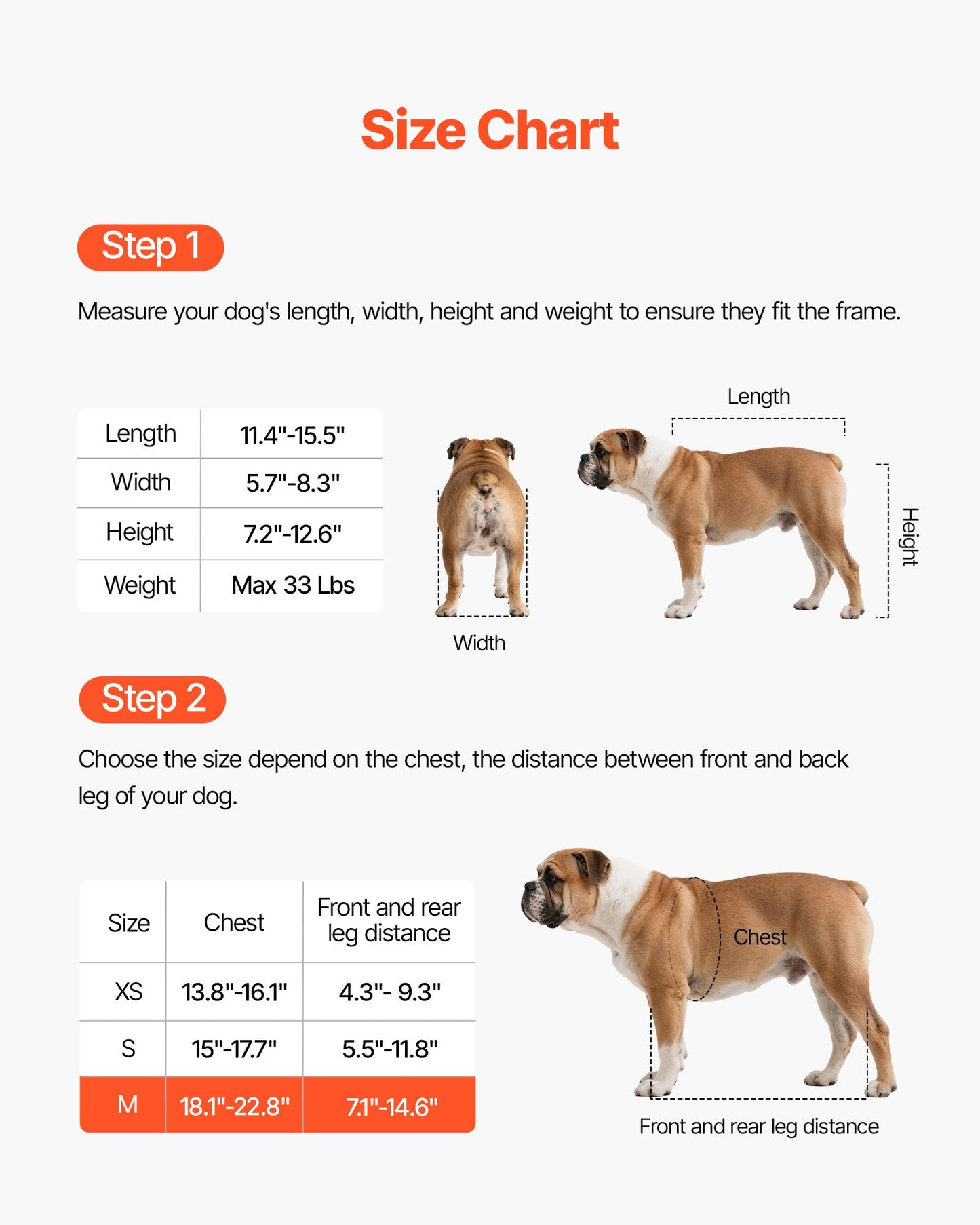VEVOR Dog Wheelchair for Back Legs, Adjustable 2 Wheels Pet Wheelchair, Lightweight  Dog Cart with Shock-Absorbing Wheels, Mobility Support Wheel Chair for Disabled Injured Dogs up to 15kg, Medium