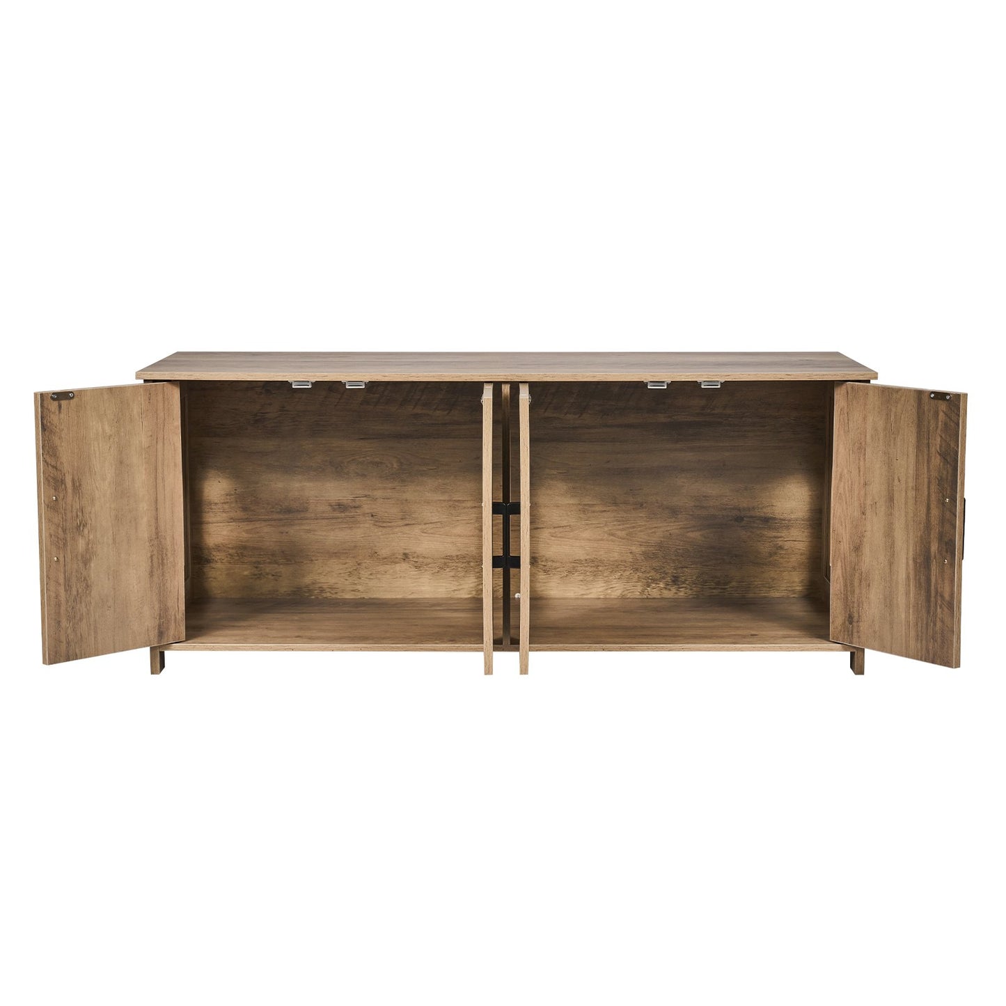 VEVOR Cat Litter Box Enclosure Wooden Litter Box Furniture Hidden 2 Rooms Greige