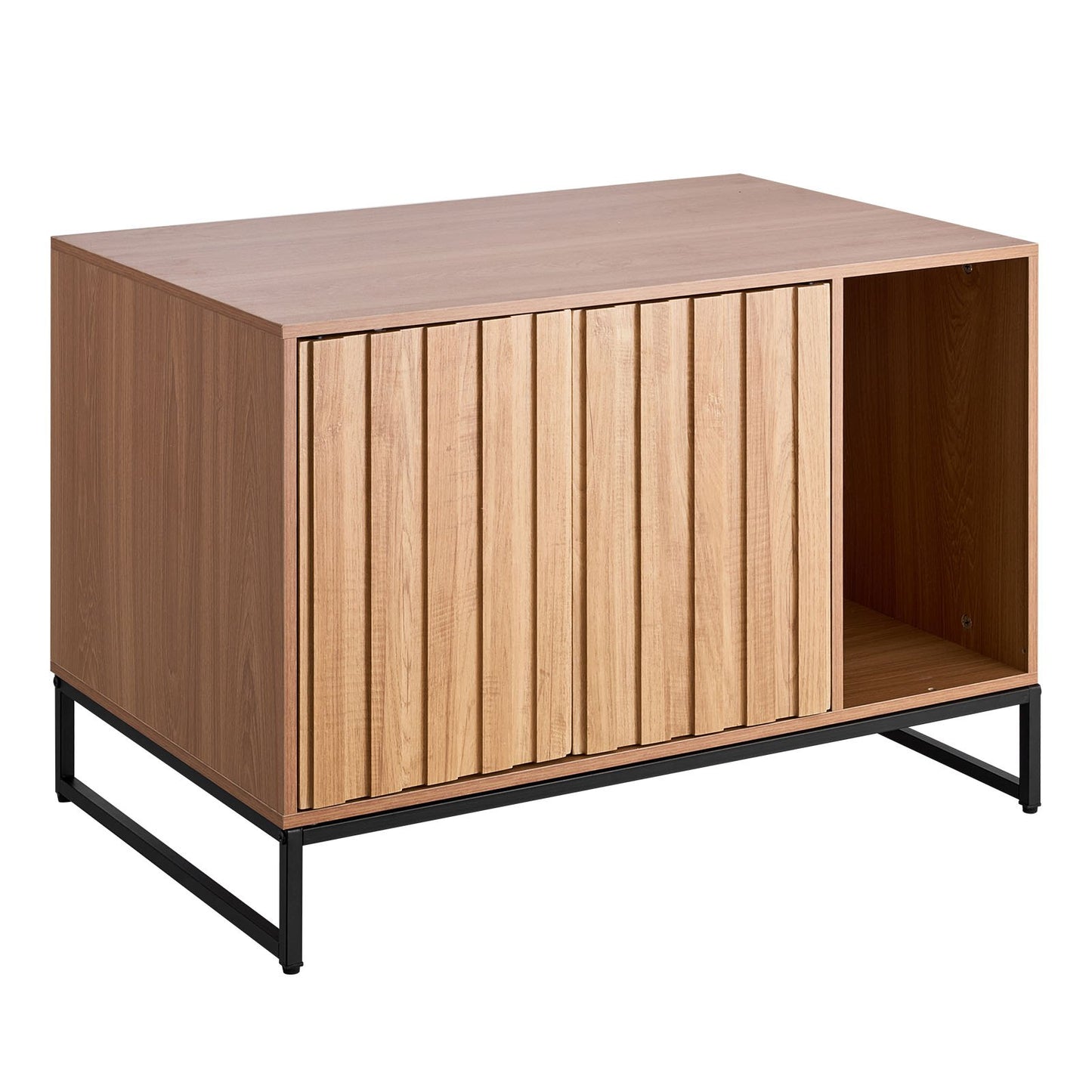 VEVOR Cat Litter Box Enclosure Furniture, 80 cm Hidden Litter Box Cabinet with Scratch Pad & Storage, Waterproof Cat Washroom End Table Cat House, Fit Most of Litterbox, for Bedroom Living Room