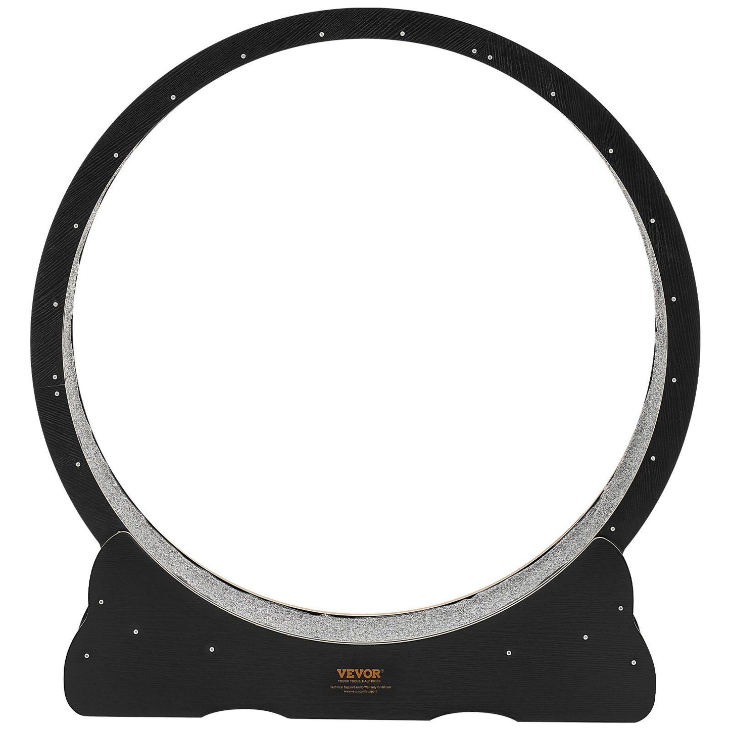 Cat Exercise Wheel, 120 cm Wooden Cat Running Wheel for Indoor Cats up to 12.7 kg, Cats Treadmill with Carpeted Runway & Locking Mechanism, Quiet Kitten Sport Toys for Pets Fitness, Black