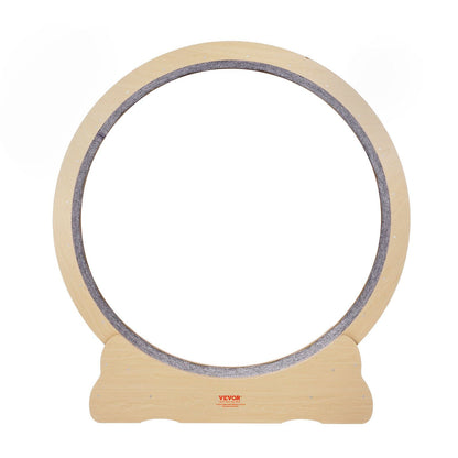 Wooden Cat Exercise Wheel, 1320mm Large Cat Treadmill Wheel for Indoor Cats, Cat Running Wheel with Detachable Carpet & Cat Teaser for Running/Walking/Training, Suitable for Most Cats