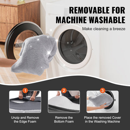 VEVOR Human Dog Bed 1825x1220x254 mm Human Size Dog Bed Washable Faux Rabbit Fur