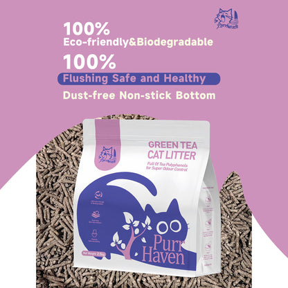 PurrHaven Assorted Cat Litter Set 7.5kg (3 Pack) – Biodegradable, Flushable & Dust-Free