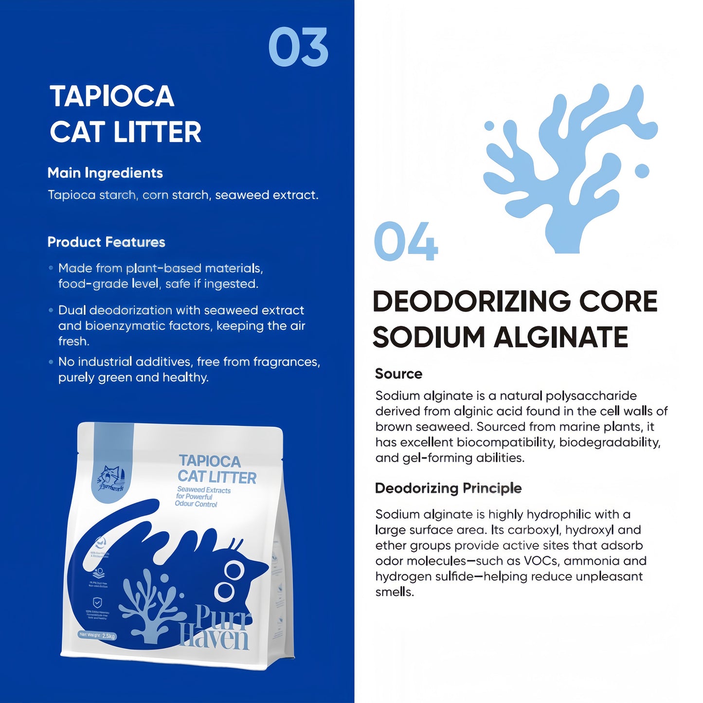 PurrHaven Tapioca Cat Litter 15kg (6 Pack) – Biodegradable, Flushable, Dust-Free & Fast Clumping