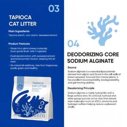 PurrHaven Tapioca Cat Litter 15kg (6 Pack) – Biodegradable, Flushable, Dust-Free & Fast Clumping