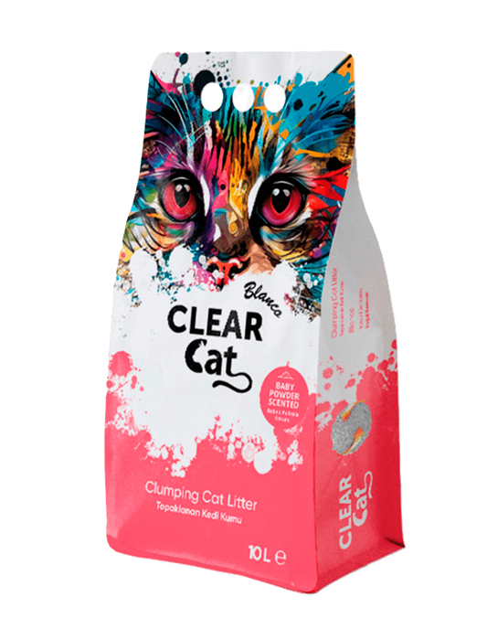 ClearCat Blanco Baby Powder Cat Litter 10L – Low Dust, Fast Clumping & Odour Control